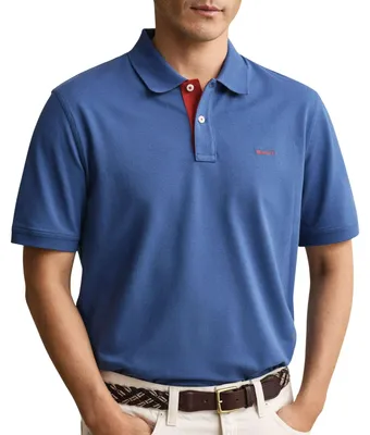 Produktbild von Gant Polo blau mit kurzen Ärmeln
