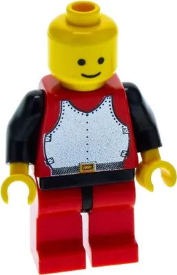 Produktbild von 1x Lego Minifigur Ritter Lion Brustplatte Hüfte schwarz Hose rot 973p40c01 cas193
