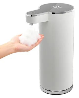Productafbeelding van INF 304 roestvrijstalen automatische schuimzeepdispenser - contactloze 0.3s sensor, 400ml, USB-oplaadbaar, wit