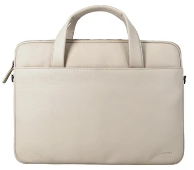 Produktbild von Accezz Leder-Laptoptasche 16 Zoll – Beige