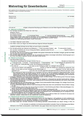 Produktbild von RNK Verlag Vordruck "Mietvertrag für Gewerberäume" DIN A4 10 Verträge