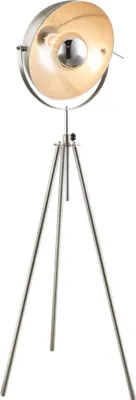Produktbild von Globo Lighting Stehleuchte Metall Nickel matt, Metall Nickel matt, silber metallic, Fußtrittschalter im Kabel, Höhenverstellbar, Dreh-/Schwenkbar, ø: 690mm, H: 1790mm, Kabellänge 1800mm, exkl. 1x E27 60W 230V