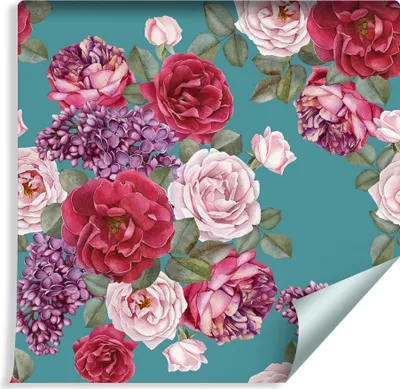 Produktbild von 10m VLIES TAPETE Rolle Flieder Rosen Natur BLUMEN XXL
