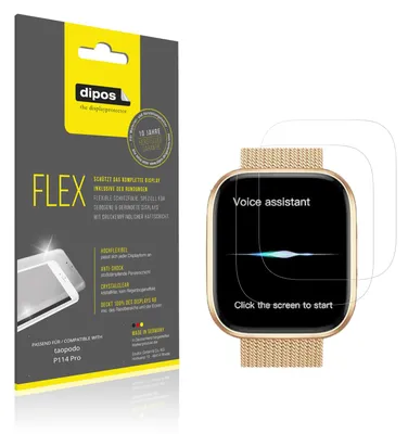 Produktbild von 2x Schutzfolie für taopodo P114 Pro Folie, 100% Displayabdeckung, dipos Flex