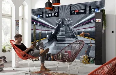 Produktbild von Komar Fototapete "Subway", bunt, 368 x 254 cm