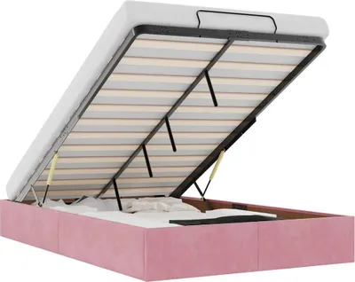 Obrázok produktu pre vidaXL Osmanská posteľ bez matraca ružová 120x200 cm zamat