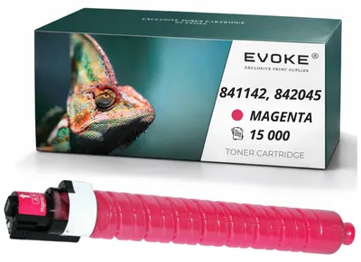 Obrázok produktu pre Kompatibilná tonerkartuša Evoke pre tlačiarne Ricoh MPC-2800, 3300M, 841142, 842045, farba: magenta, výtlačnosť: 15 000 strán, kompatibilná s modelmi Aficio MP C2800, C3300, C3001, C3501