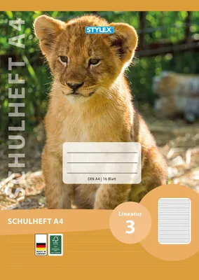 Produktbild von Stylex 29803 Schulheft, Lineatur 3, DIN A4, 16 Blatt