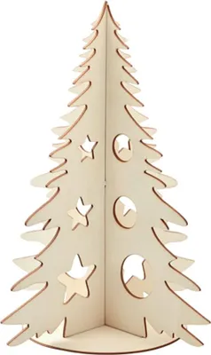 Obrázek produktu pro MidOcean - Vánoční stromek "Tree And Paint", ze dřeva MO1456 (jedna velikost) (dřevo)