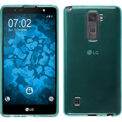 Produktbild von PhoneNatic Case kompatibel mit LG Stylus 2 Plus - türkis Silikon Hülle transparent + 2 Schutzfolien