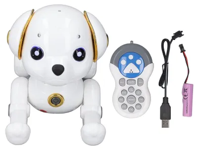 Obrázok produktu pre Programovateľná robotická hračka v podobe psíka, interaktívne diaľkovo ovládané domáce zvieratko s hudbou, tancujúci stoj na rukách, funkcia klikov, roztomilé funkcie,