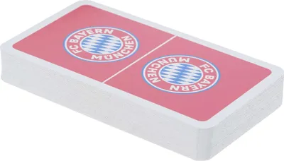 Produktbild von Schafkopf-Spielkarten mit bayerischem Blatt und FC-Bayern-München-Logo auf der Rückseite