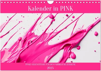 Produktbild von Kalender in PINK (Wandkalender 2025 DIN A4 quer), CALVENDO Monatskalender