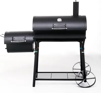 Produktbild von tepro Holzkohlegrill Smoker Biloxi, Grillfläche: ca. 58 x 40 cm, mit Seitenbrennkammer