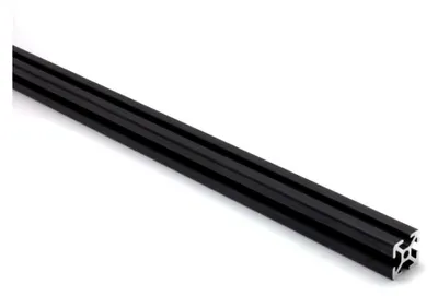 Produktbild von Schwarzes Aluminiumprofil 20x20 L (leicht) I-Typ Nut 5, Zuschnitt: 470mm
