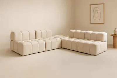 Zdjęcie produktu dla PIKOWANY NAROŻNIK MODUŁOWY 280x282 cm ROGÓWKA DO SALONU CLIXI BOUCKLE