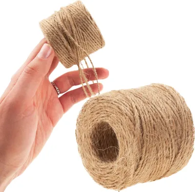 Image de Ficelle de jute naturelle en rouleau 2 mm x 50 m - marron