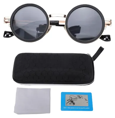 Produktbild von Verstellbare Tönungs-Sonnenbrille, 49 mm Linse, ND-Filter, runde Form, polarisiert, für Outdoor-Aktivitäten