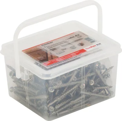 Produktbild von Fischer Box Terrassenschraube 5,0x60 FTS-ST A2P +Bit