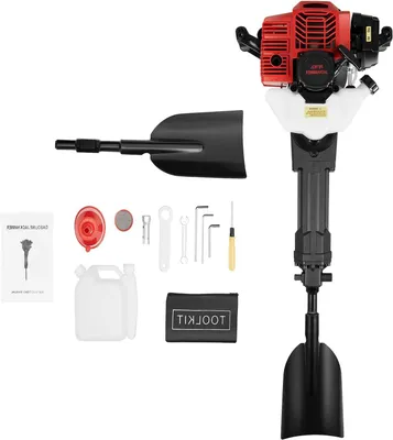 Produktbild von Bodenbohrer - Pfahlbohrer - Gartenbohrer - Blumenzwiebelbohrer - Pflanzenbohrer - 52cc Benzinmotor - 1900W Leistung