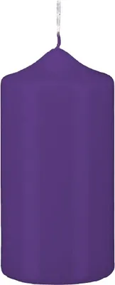 Produktbild von Stumpen Kerzen Lila 30 x Ø 7 cm, 6 Stück getauchte Stumpenkerzen mit Spitzkopf in RAL Qualität