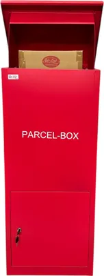 Produktbild von Jet-Line® | Paketbox |Paketablage Briefbox rot mit Paketfach Gr. XXL | Metall 99,5x35x45,5 | Briefkasten | Ablageort für Pakete | abschließbar