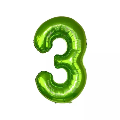 Immagine prodotto di Palloncino in foil numero 3, circa 100 cm, verde