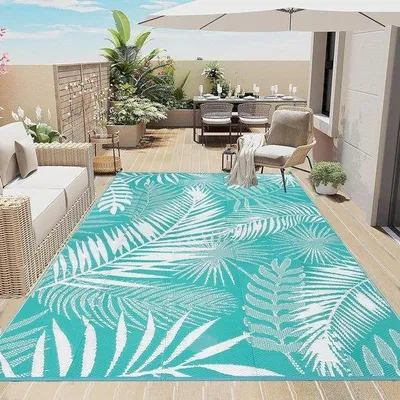 Image de Tapis de pique-nique imperméable, en plastique, pour la terrasse, la plage, le jardin