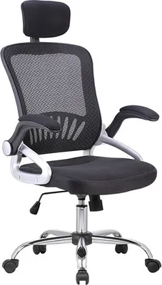 Zdjęcie produktu dla Krzesło biurowe Casa Dolce OSLO, 64x63x110-120 cm, tworzywo sztuczne i siatka, regulowana wysokość, czarno-białe, z podłokietnikami