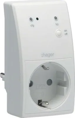 Produktbild von HAGER Funk Zwischenstecker-Aktor TRC270D 16A,q.-link