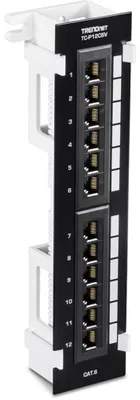 Produktbild von TRENDnet TC-P12C6V Patch Panel, 12-Port Wall Mount Cat6 ungeschirmt