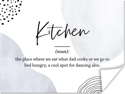 Produktbild von MuchoWow® Poster Sprichwörter - Küche - Papa - Zitate - Definition Küche 160x120 cm - Foto Plakat