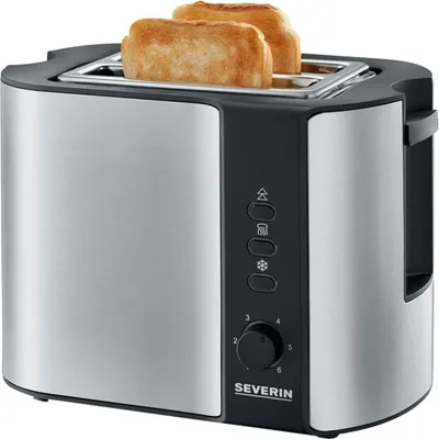 Produktbild von SEVERIN AT 2589 Automatický topinkovač - 2 plátky, nerez/černá barva