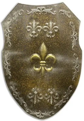 Produktbild von Casa Padrino Metall Ritterschild Antik Silber / Rostfarben 49 x H. 71 cm - Mittelalter Deko - Wanddeko