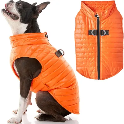 Obrázek produktu pro Vesta pro psy Gooby Puffer, oranžová, voděodolná, pro malé psy
