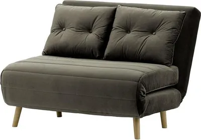 Image de Petit canapé convertible Flic - large de 103 cm-Velluto 19-wax black