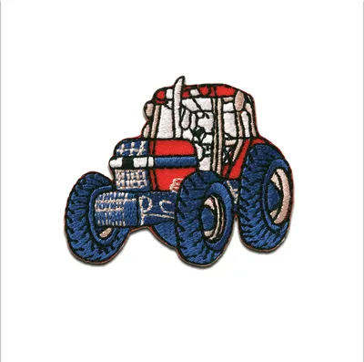 Obrázek produktu pro Traktor - nášivka, nažehlovací nášivka, nažehlovací aplikace, nášivky, k nažehlení, velikost: 4,4 x 5,4 cm