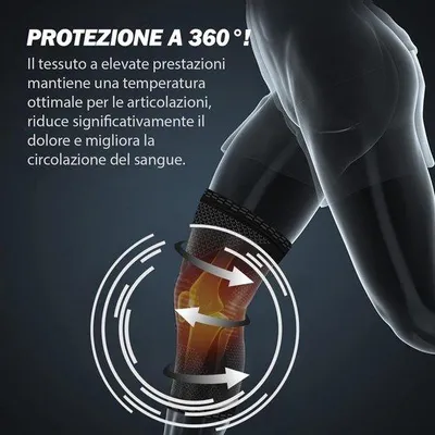 Produktbild von Famanu Kniebandage - Unterstützung bei Meniskusverletzungen und Arthritis - Schwarz (Unisex)
