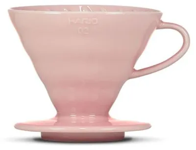 Kaffee-Dripper aus Keramik, 2-4 Tassen, spülmaschinengeeignet, rosa