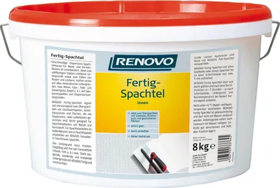 Produktbild von 8kg RENOVO Fertigspachtel Feinspachtel Weiß