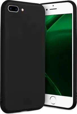 Produktbild von ONEFLOW® Slim Case kompatibel mit iPhone 7 Plus / iPhone 8 Plus - Hülle ultra dünn aus Silikon, Schwarz