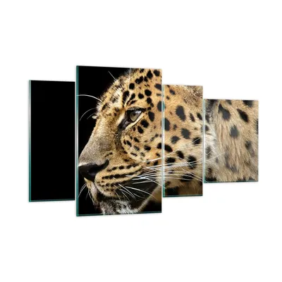 Produktbild von Bilder auf glas - Tiere Leopard wilde Katze wilde Tiere - 120x70cm - Glasbilder - Wandbilder - Kunstdruck - Wanddekoration aus Glas - Glas Bilder - Wandbild auf Glas - GDL120x70-0433