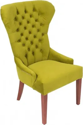 Produktbild von Klassischer Chesterfield Grün Stuhl Sessel Polster Textil Lehnstuhl Stühle Stoff