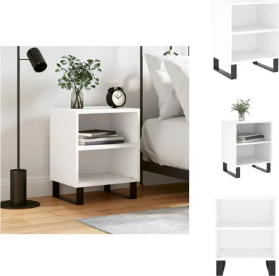 Zdjęcie produktu dla vidaXL Stolik nocny biały 40x30x50 cm materiał drewnopochodny - Stoliki nocne