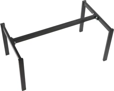Image de Piètement de table en métal NY-L04, pour bureau, hôtel, restaurant, bar, maison, dimensions 80-130x50x42 cm, noir