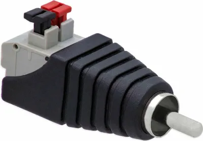 Produktbild von 1x Cinch RCA-Stecker Adapter > Terminal Block 2 Pin Druck Klemmen Kabel Verstärker