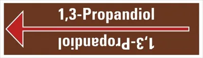 Produktbild von Dreifke® Aufkleber/Rohrleitungsband 1,3-Propandiol, praxisbewährt, ab Ø 10mm,...