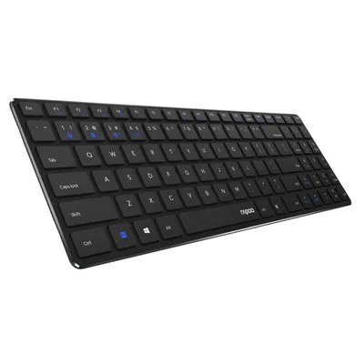 Produktbild von Rapoo E9100M Multi-Mode-Tastatur Kabellos, ultraflach, Schwarz