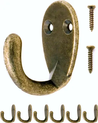 Produktbild von 'FUXXER Klassische Metall-Haken, Deko-Haken, antikes Design, 36x25 mm, 10er Set, schwarz'
