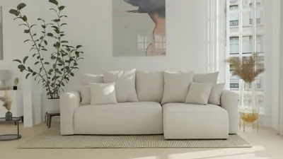Produktbild von Ecksofa Orrano L-Form - mit Schlaffunktion und Bettkasten, Cordstoff. Stoff: Anthology_03, Seite: Universell